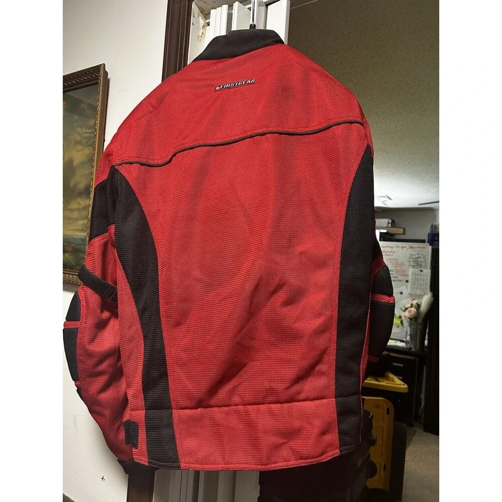 Firstgear Mens High Performance Textile Collection Hypertex Jacket Red Size XLT